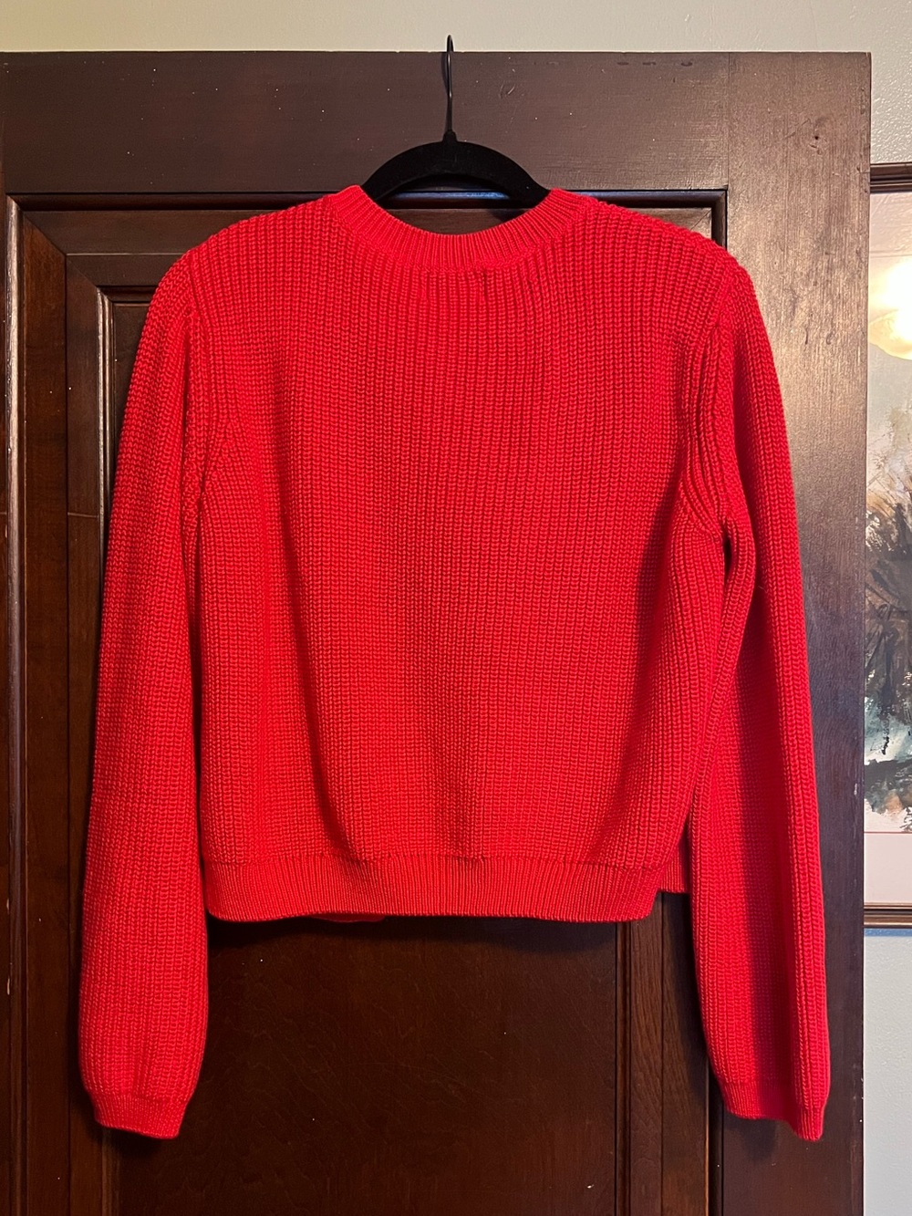 Sonderhaus Harbor Cardigan in Cherry Red, size M - Picture 3 of 6